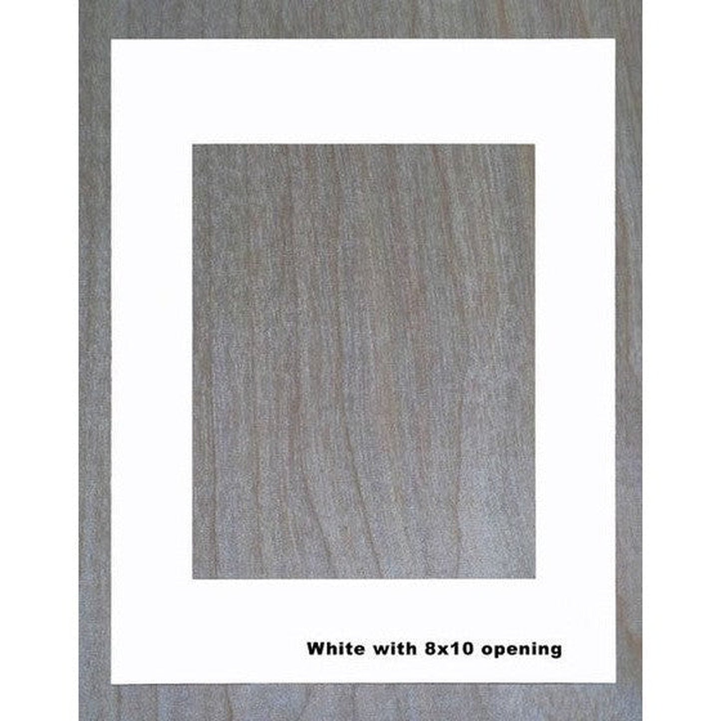 Fox Hollow Furnishings 14" x 18" Caramel Large White Interior Recessed Picture Frame Medicine Cabinet With Mirror and White Matting