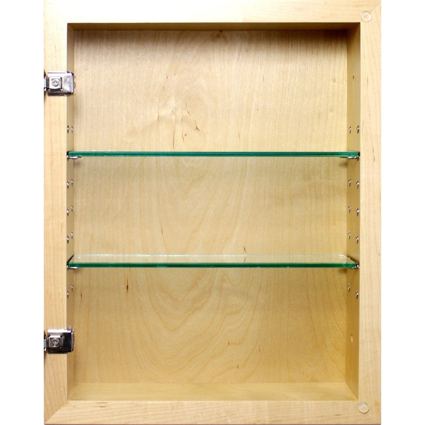 Fox Hollow Furnishings 14" x 18" Silver Standard 4" Depth Natural Interior Mirrored Medicine Cabinet