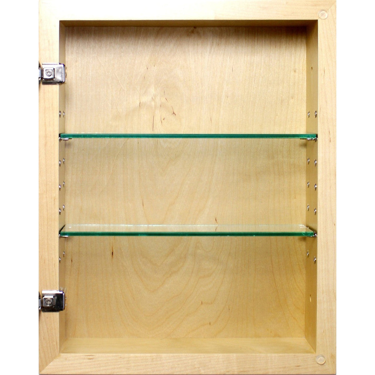 Fox Hollow Furnishings 14" x 18" Unfinished Large Standard 4" Depth Natural Interior Recessed Picture Frame Medicine Cabinet With Mirror
