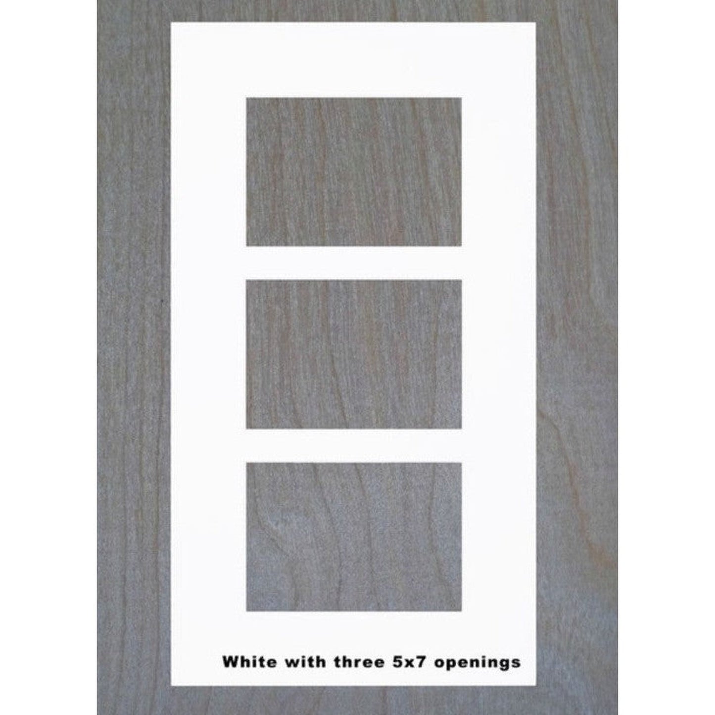 Fox Hollow Furnishings 14" x 24" Espresso Extra Large Standard 3.75" Depth White Interior Recessed Picture Frame Medicine Cabinet With White Three Opening Matting