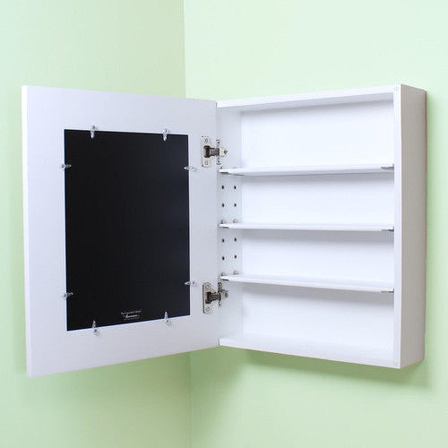 Fox Hollow Furnishings 20" x 17" Shaker White Beadboard Wall Mount Medicine Cabinet