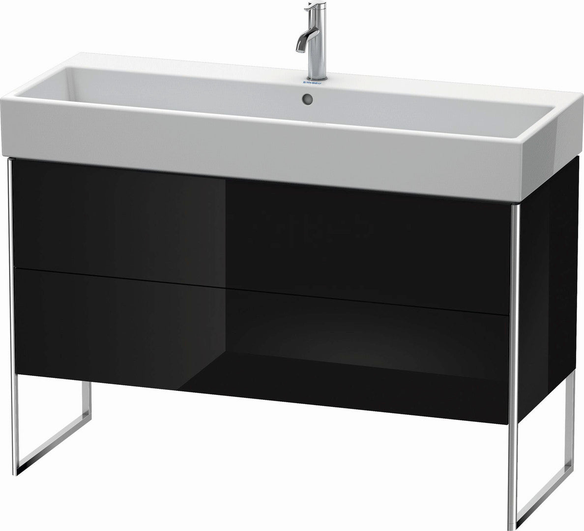 Duravit XSquare 47" Black Two Drawer Floorstanding Vanity Unit (XS447704040)