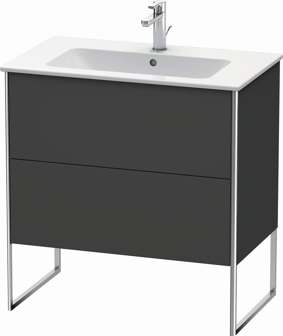 Duravit XSquare 32" Graphite Two Drawer Floorstanding Vanity Unit (XS444604949)
