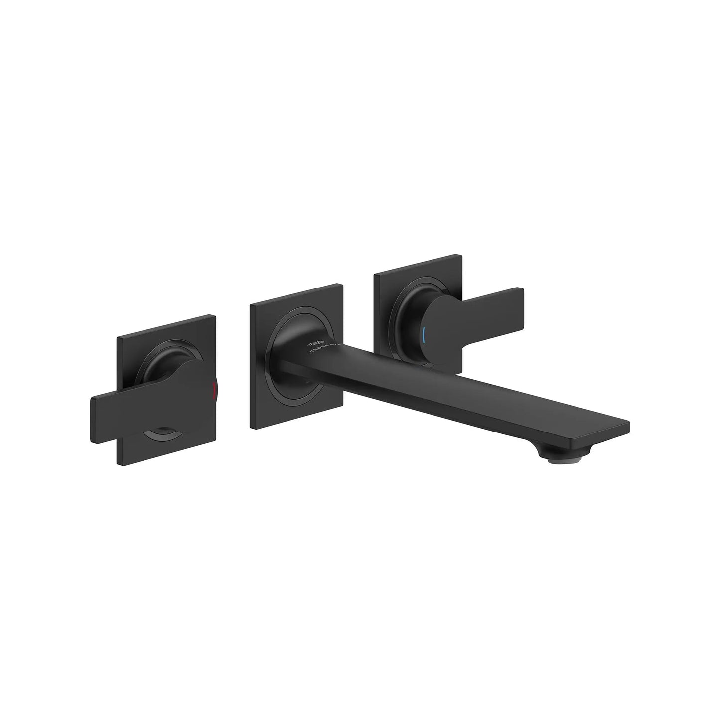 Grohe Allure 1.2 GPM Two-Handle Wall Mount StarLight Matte Black Faucet