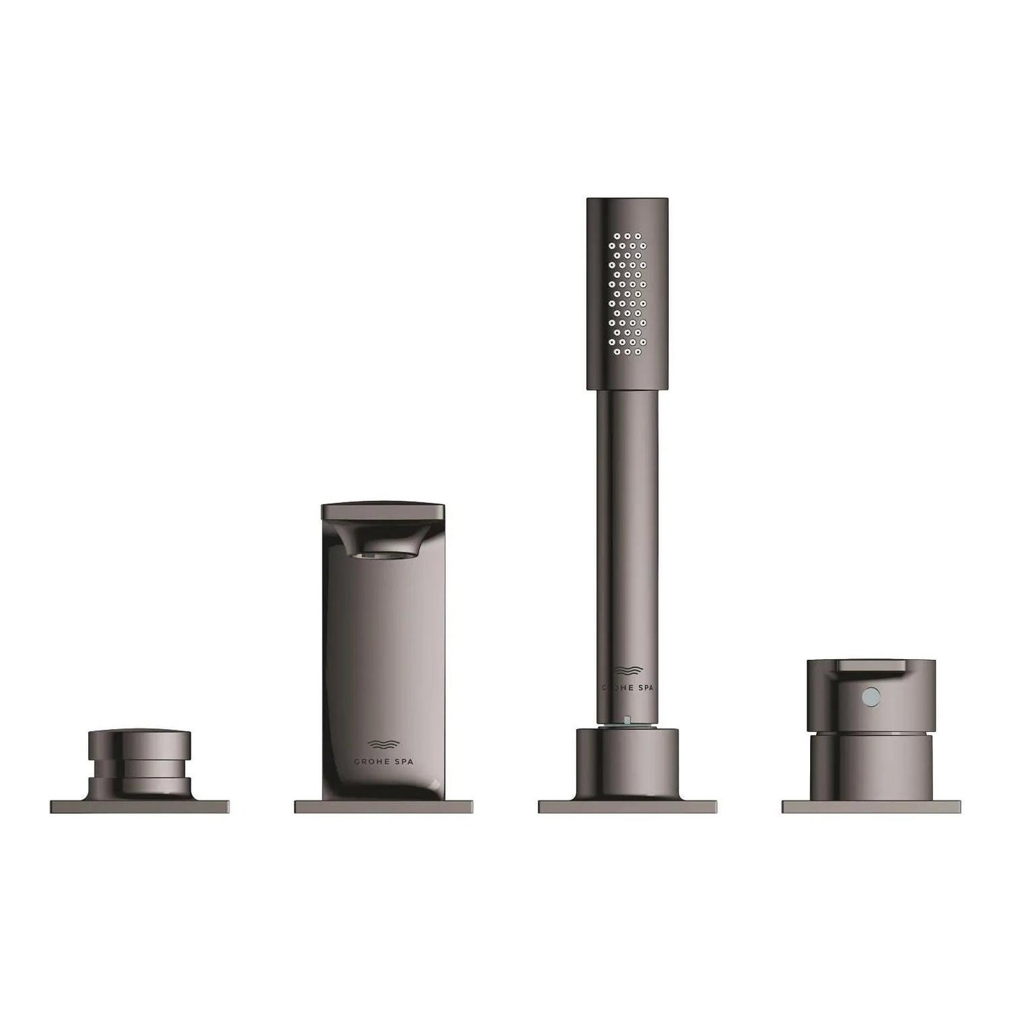 Grohe Allure 4-Hole Single-Handle Hard Graphite Deck Mount Roman Tub Faucet With 1.75 GPM Hand Shower