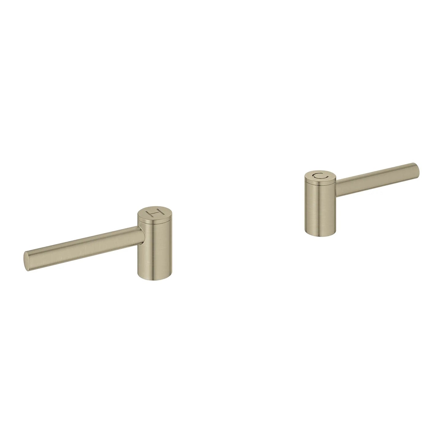 Grohe Atrio Brushed Nickel Infinity Lever Handles For Sink Faucet (Pair)