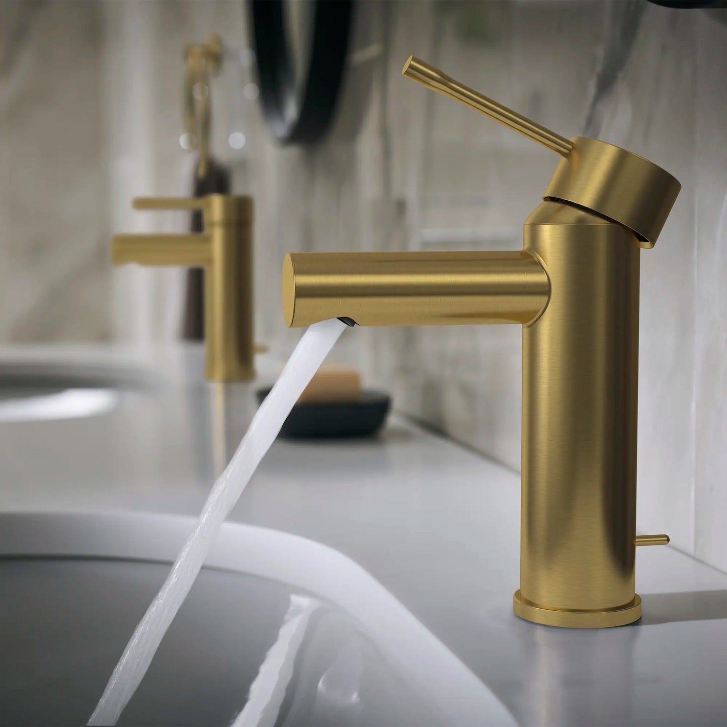 Grohe Essence 1.2 GPM Single Hole Single Handle Brushed Cool Sunrise Faucet