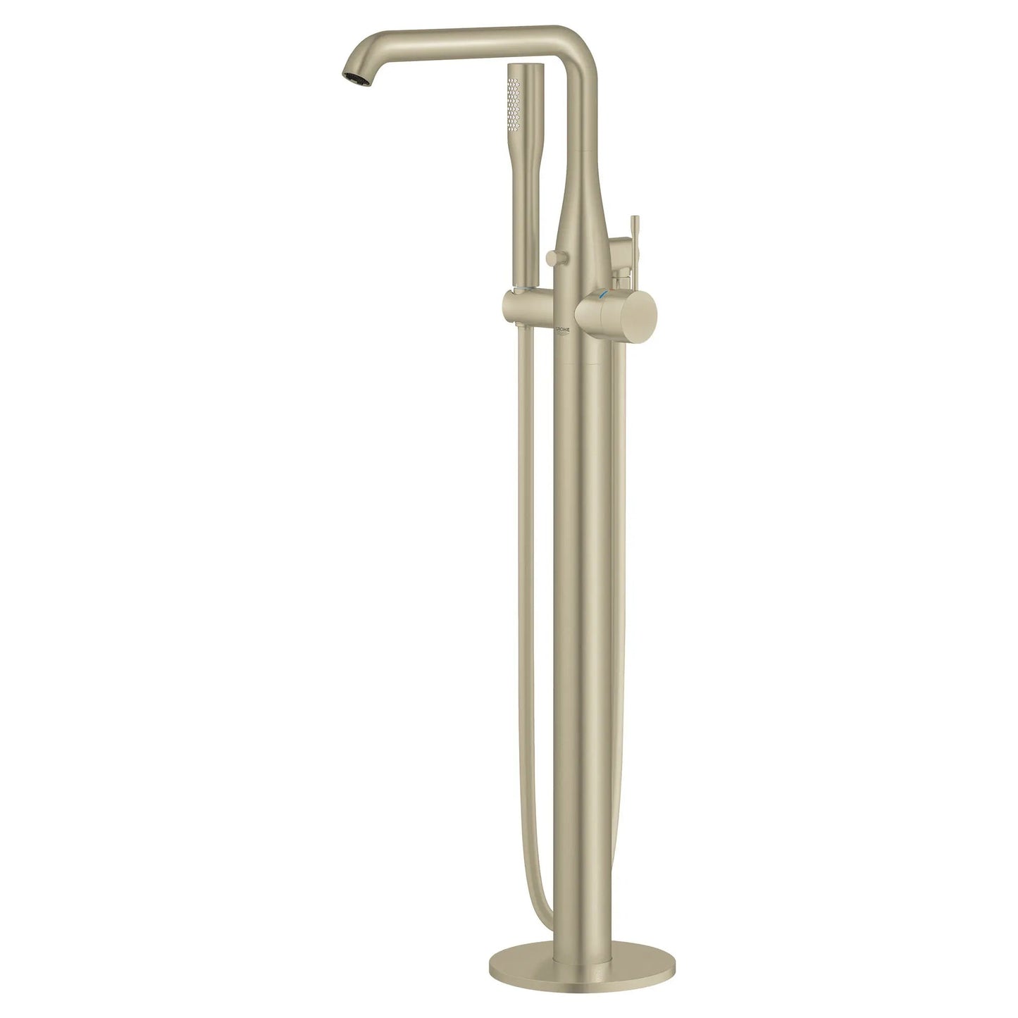 Grohe Essence Single-Handle Freestanding Brushed Nickel Infinity Tub Faucet With 1.75 GPM Hand Shower