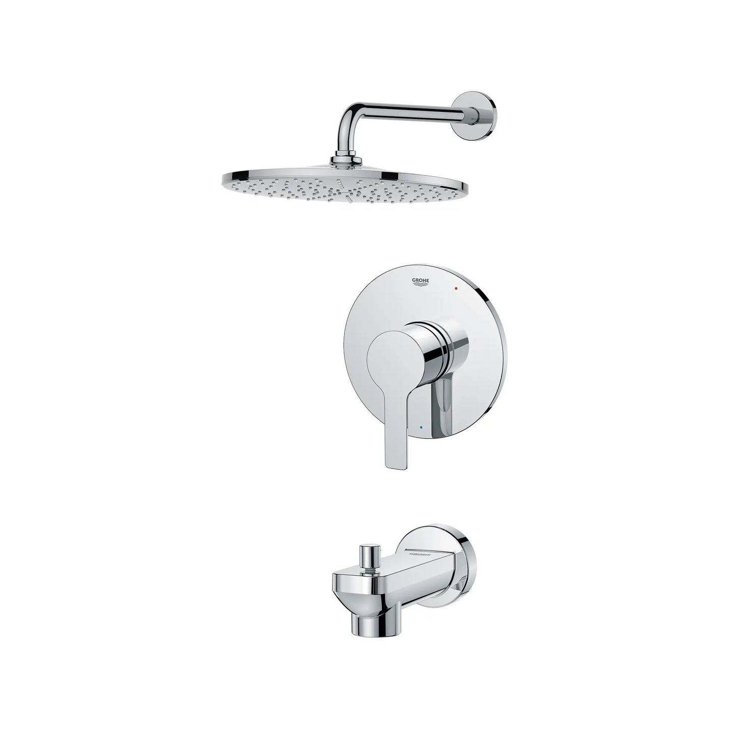 Grohe Lineare Pressure Balance Valve StarLight Chrome Tub/Shower Trim Kit
