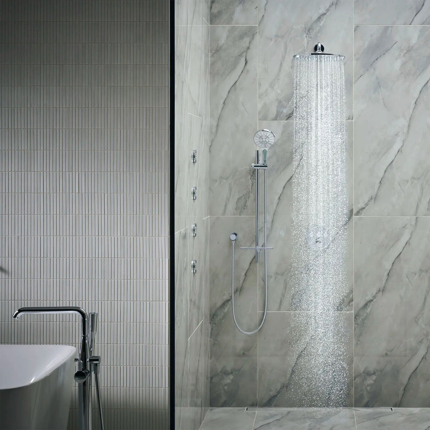 Grohe Rainshower™ 12" 1 Spray 1.75 GPM StarLight Chrome Mono Shower Head
