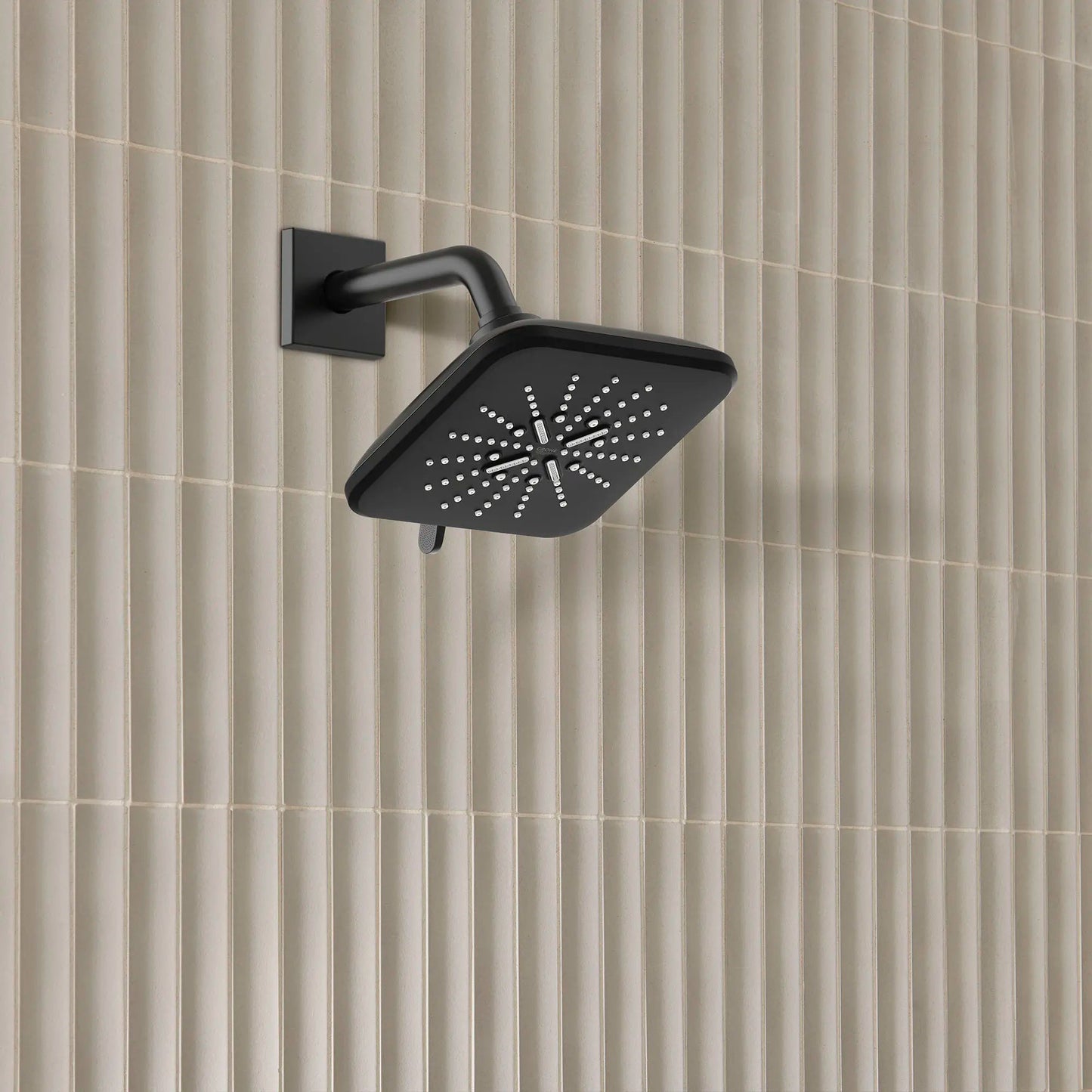 Grohe Rainshower SmartActive 7" 3-Spray 1.75 GPM Matte Black Shower Head