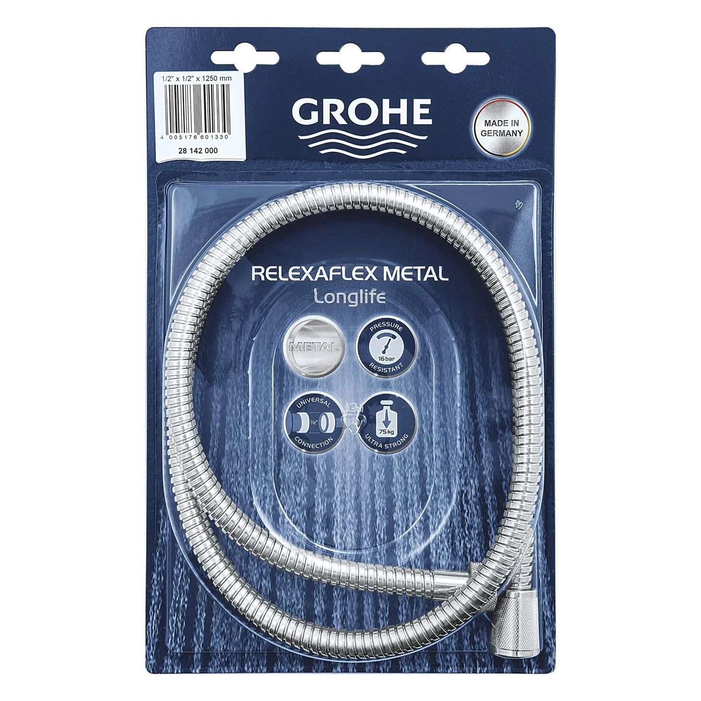 Grohe Universal 49" StarLight Chrome Metal Shower Hose