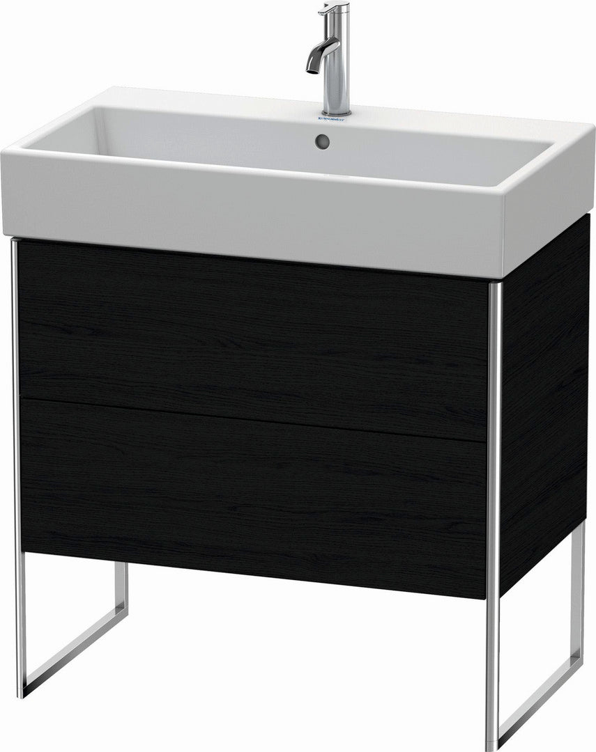 Duravit XSquare 31" Oak Black Two Drawer Floorstanding Vanity Unit (XS447501616)
