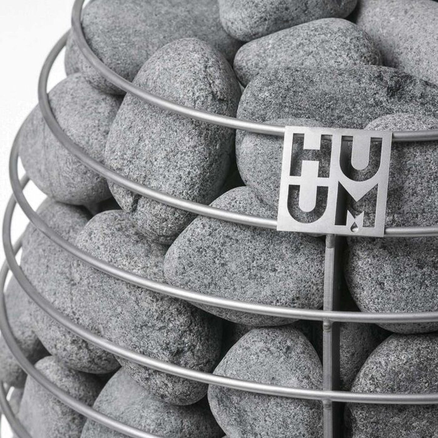 HUMM Small 33 lbs 2" - 4" Gray Rounded Olivine Granite Sauna Heater Stones