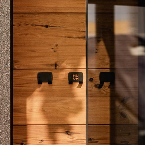 HUUM OVO Black Stainless Steel Sauna Design Towel Hook Set