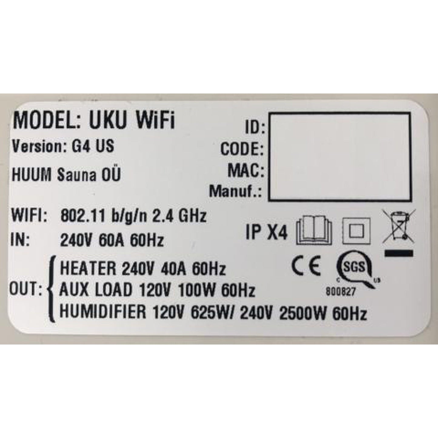 HUUM UKU Light Gray Wi-Fi Spare Main Module