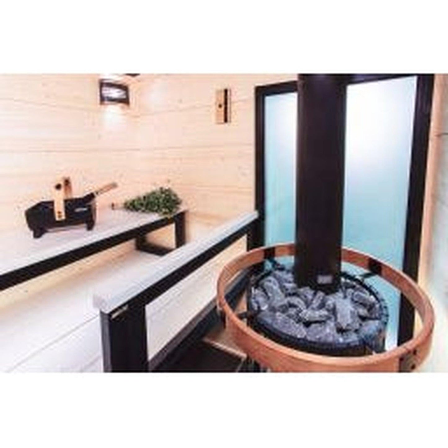 Harvia Legend 300 Duo 23.5 kW Black Wood-Burning Sauna Stove and Fireplace Combo