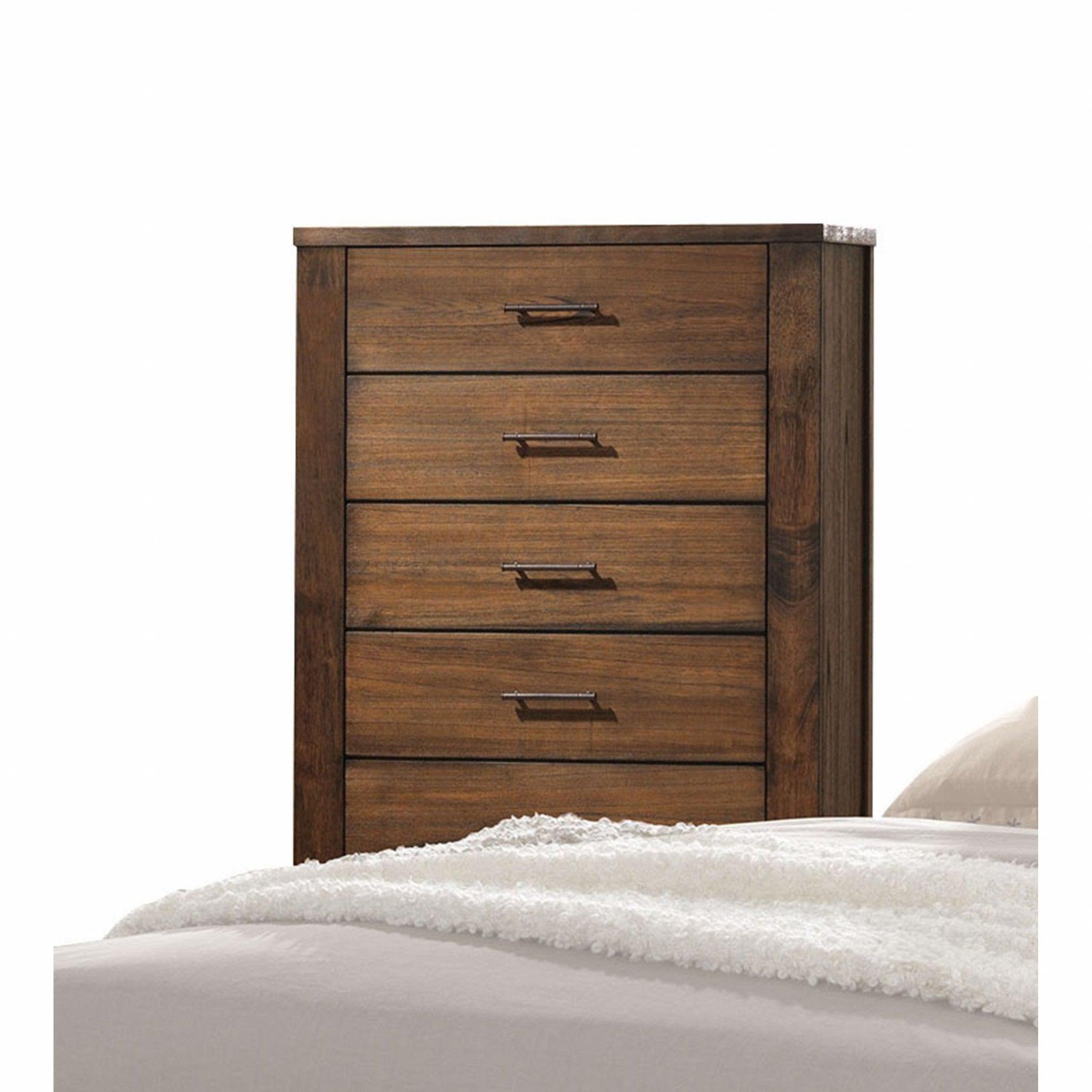 oak and metal dresser 48