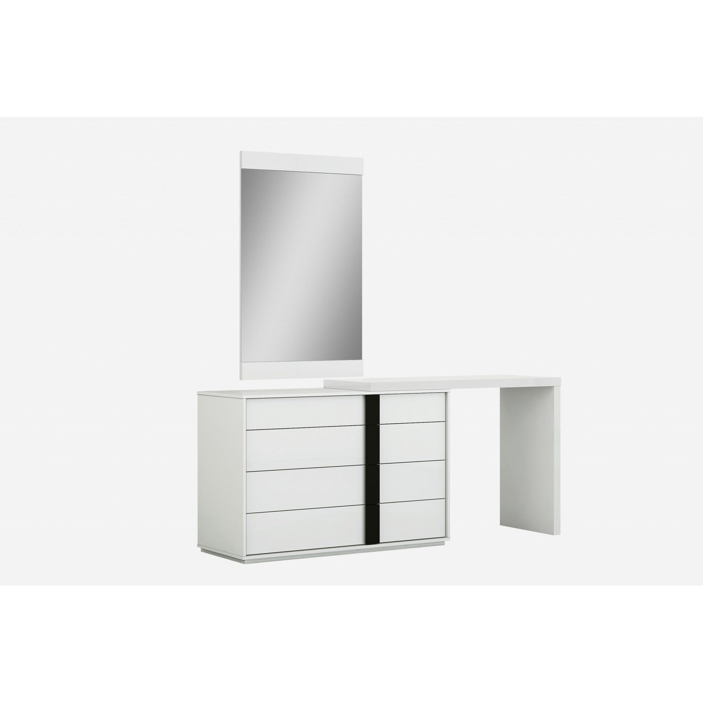 HomeRoots 48 x 18 x 33 White Double Dresser Extension
