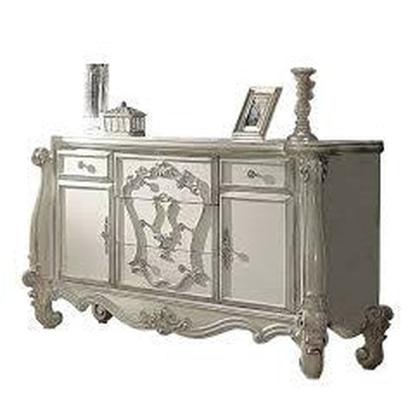 HomeRoots 70' x 21' x 38' Bone White Wood Dresser