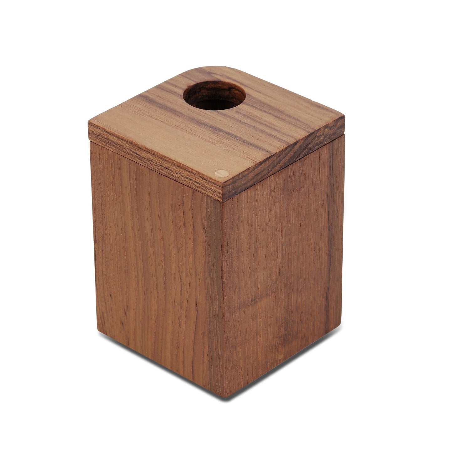 HomeRoots Designer Genuine Teak Cotton Box