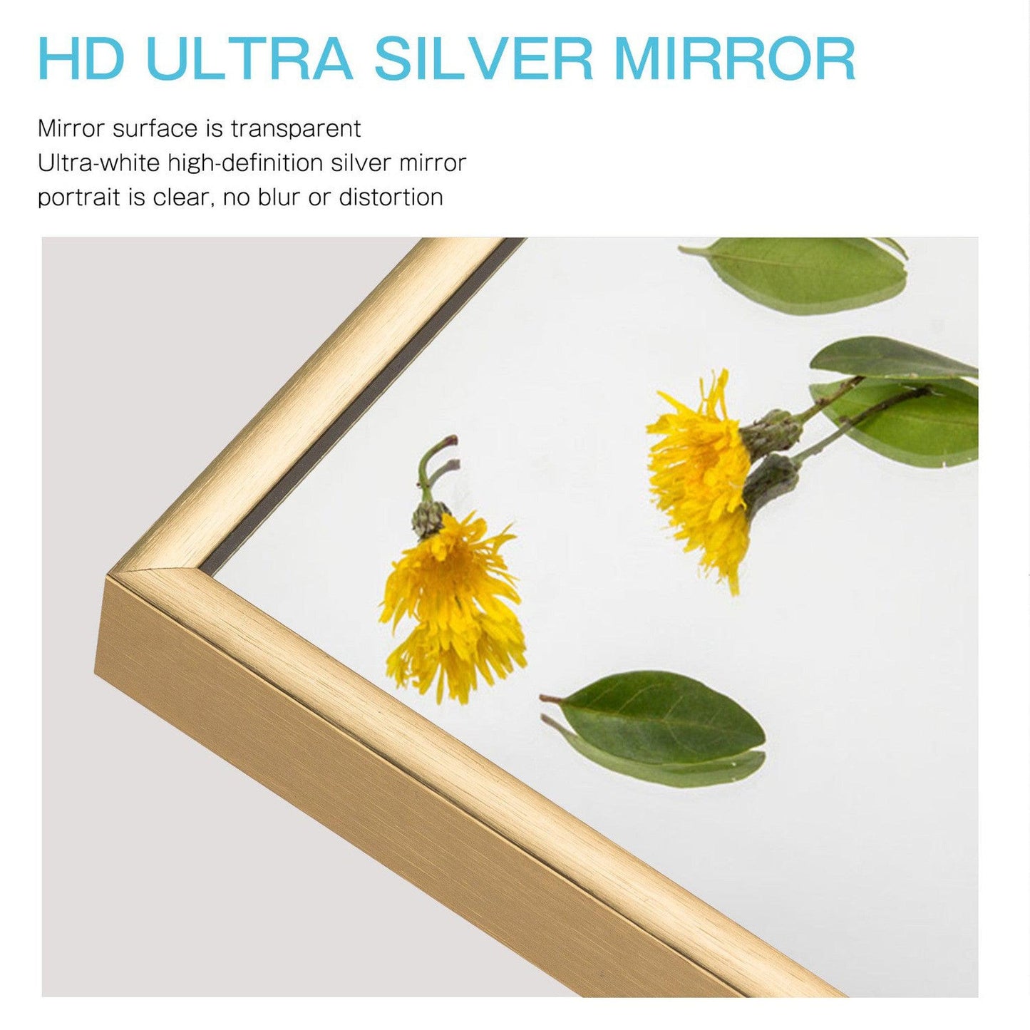 HomeRoots Gold Aluminum Frame Mirror