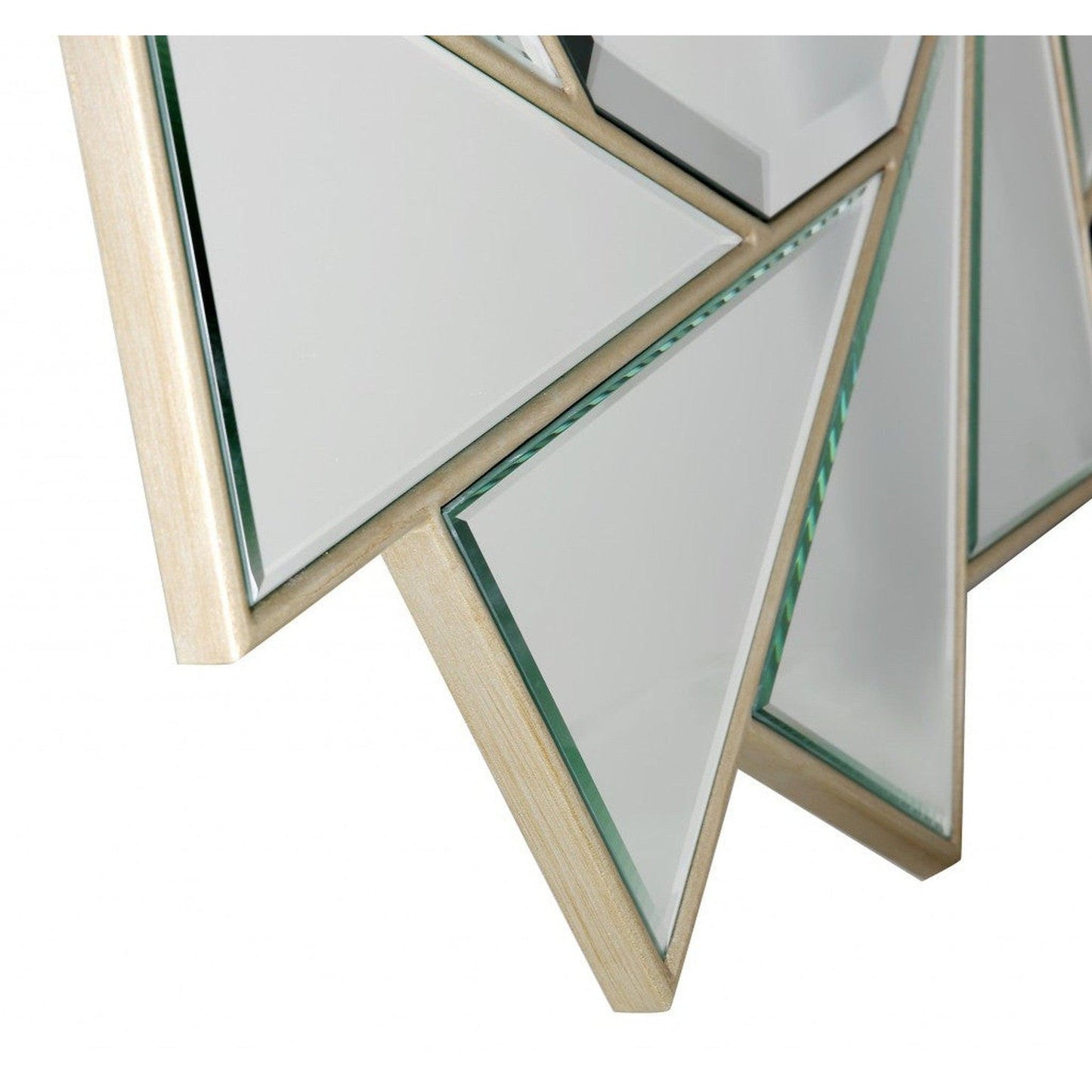 HomeRoots Gold Trimmed Pinwheel Wall Mirror