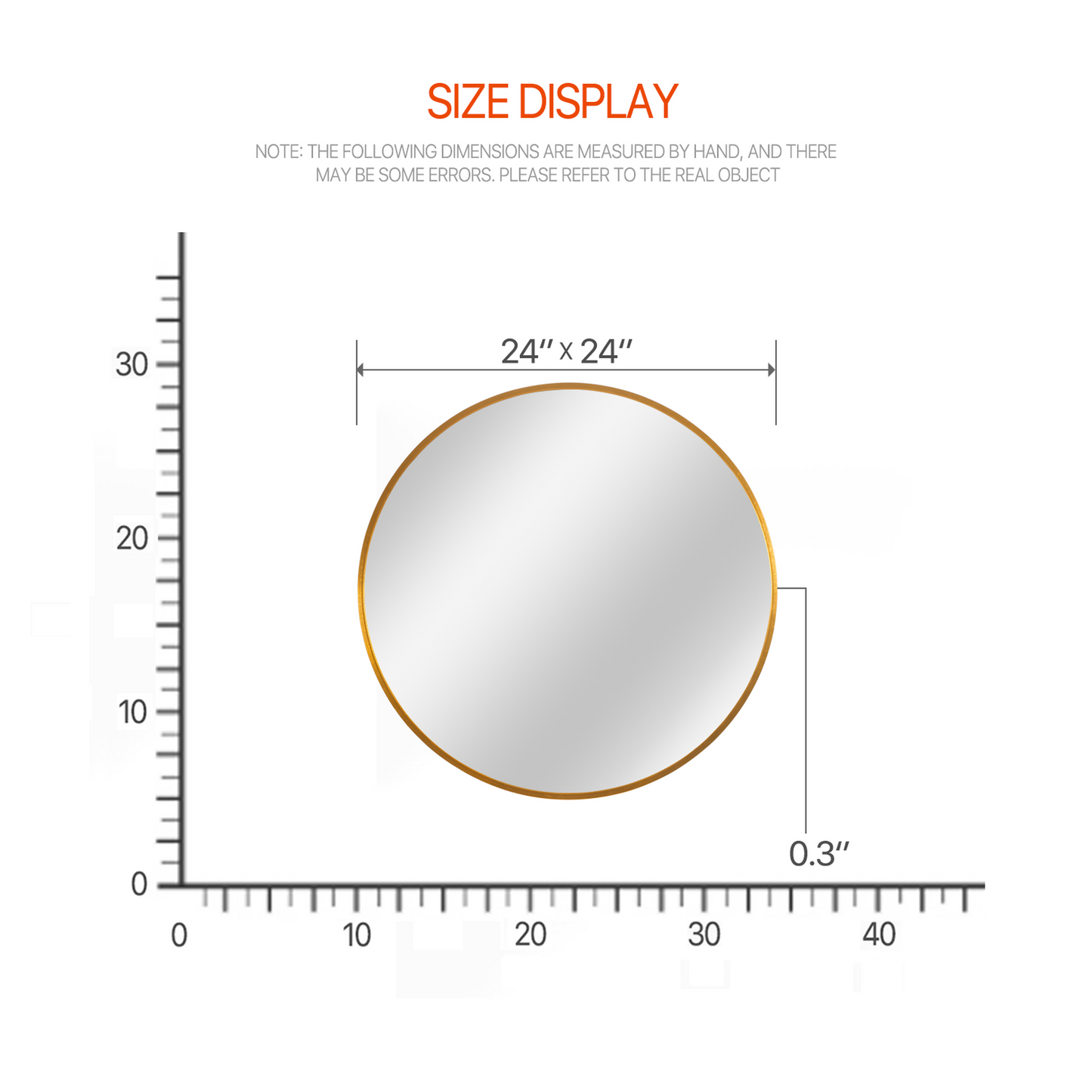 HomeRoots Minimal Gold Round Wall Mirror