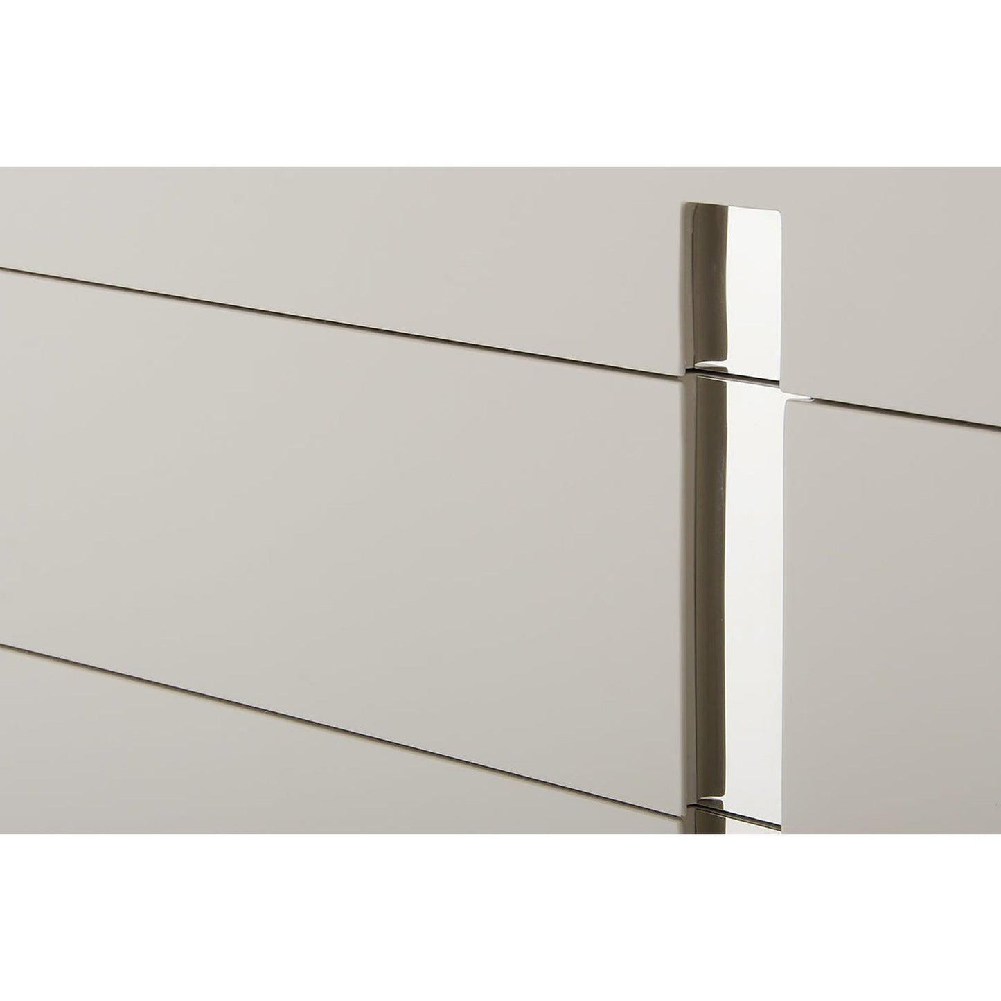 HomeRoots Minimalist 3 Drawer Cabinet in Light Gray Finish