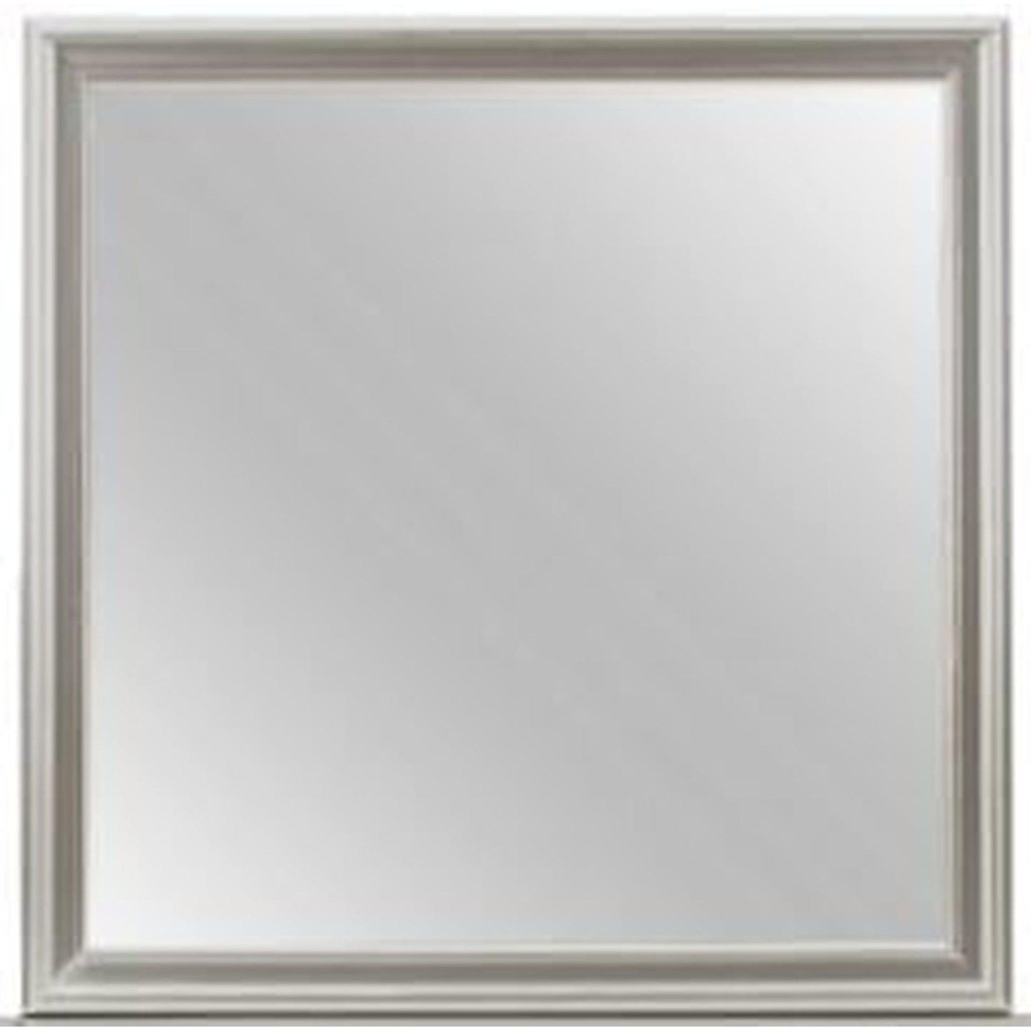 HomeRoots Silver Tone Sleek Wood Square Wall Mount Mirror