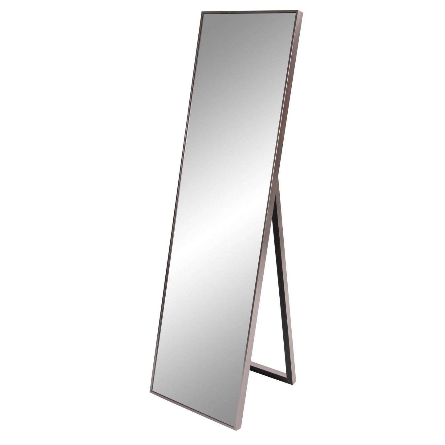 HomeRoots Sleek Brushed Brass Rectangular Full Length Standing Mirror
