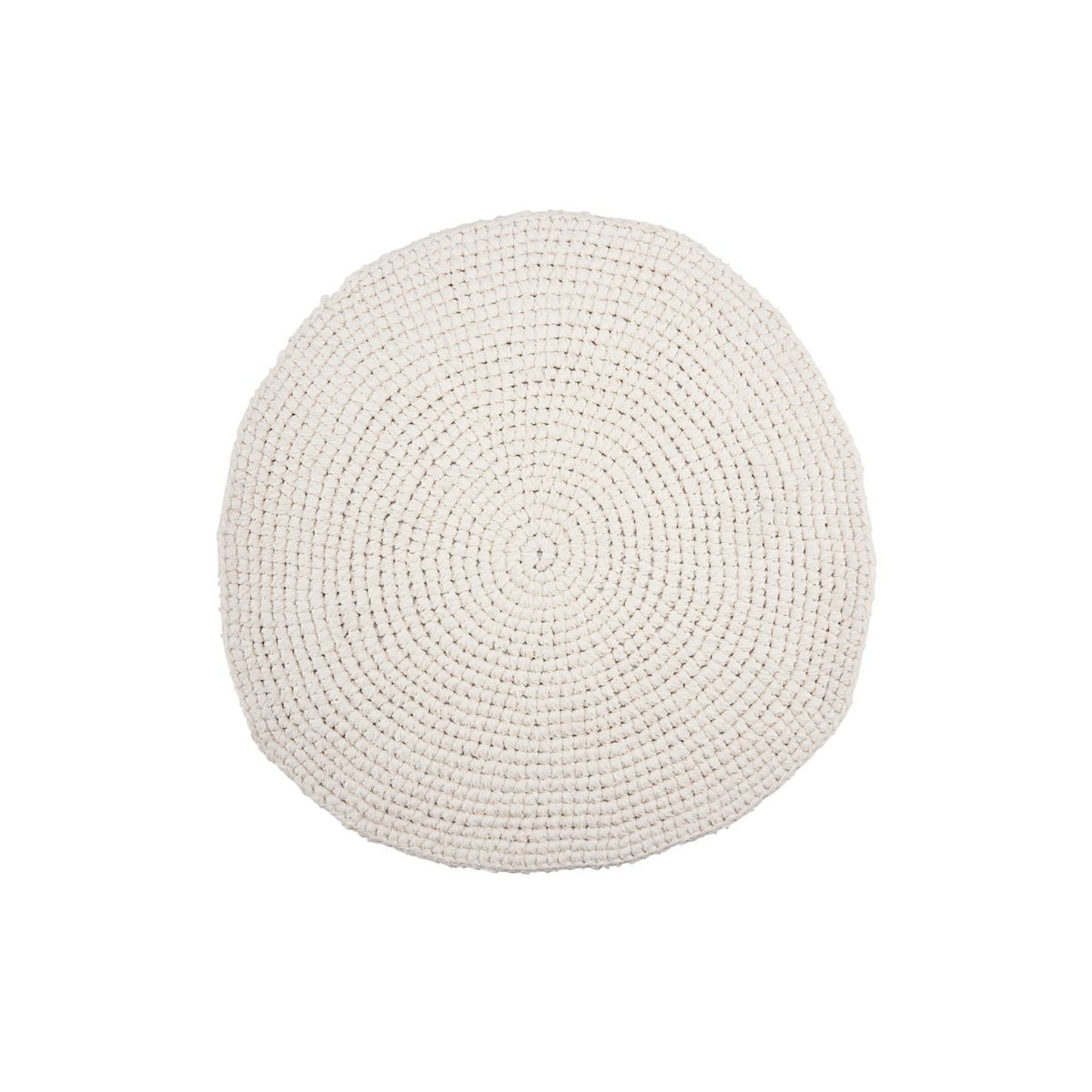 House Doctor Crochet Rug in White Finish