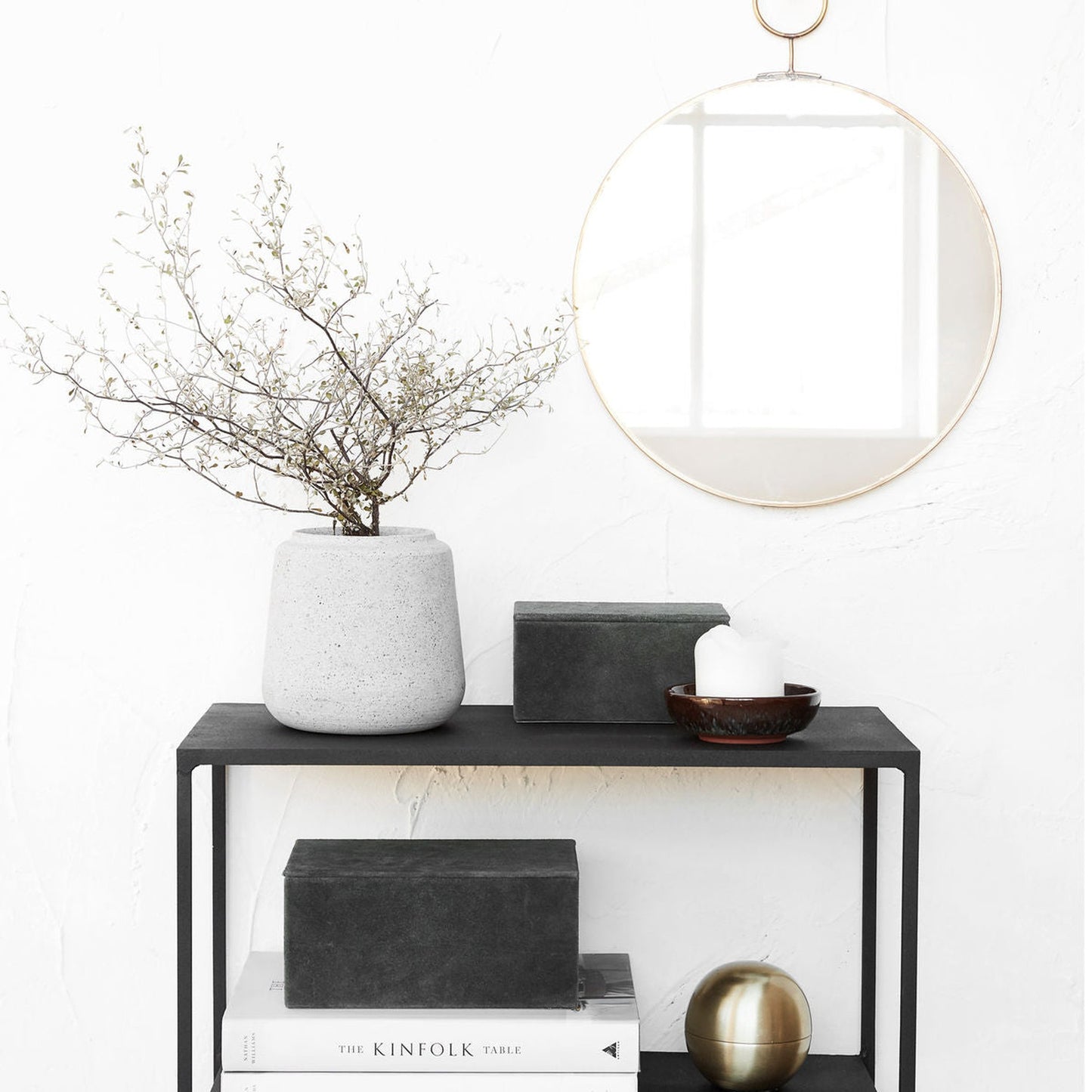 House Doctor Mirror, HD The Loop, Brass