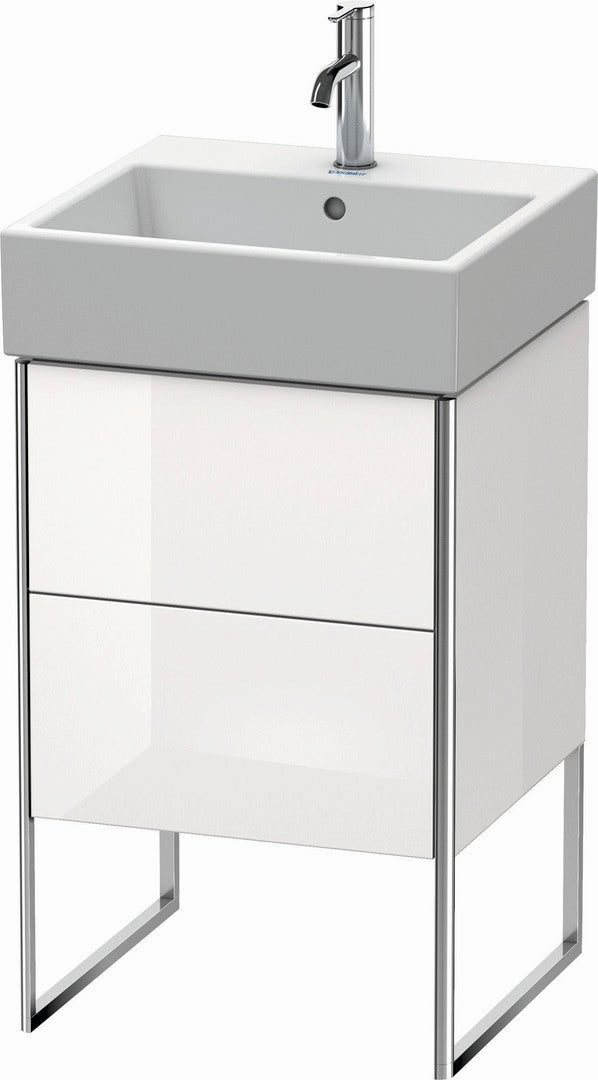 Duravit XSquare 19" White High Gloss Two Drawer Floorstanding Vanity Unit (XS447208585)