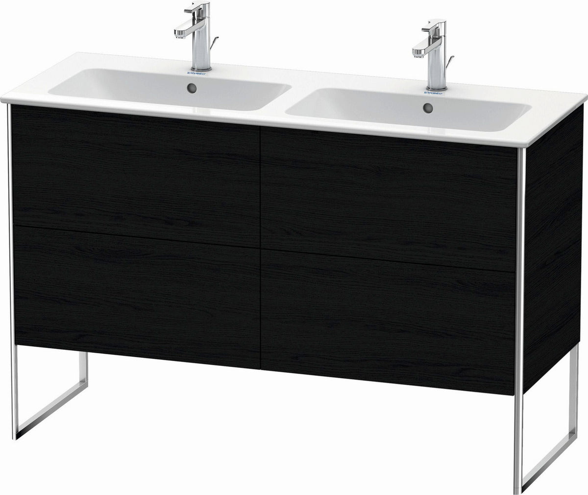 Duravit XSquare 50" Oak Black Two Drawer Floorstanding Vanity Unit (XS444901616)