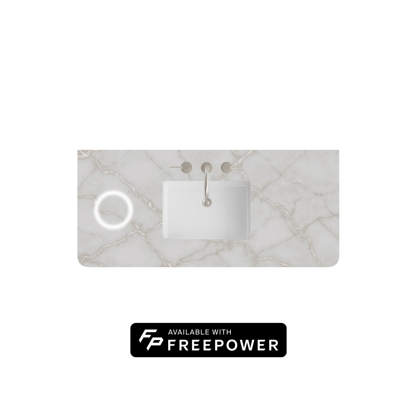 James Martin Vanities 48" Victorian Silver Single Radius Cut 3cm Top With Sink and FreePower Wireless Charger