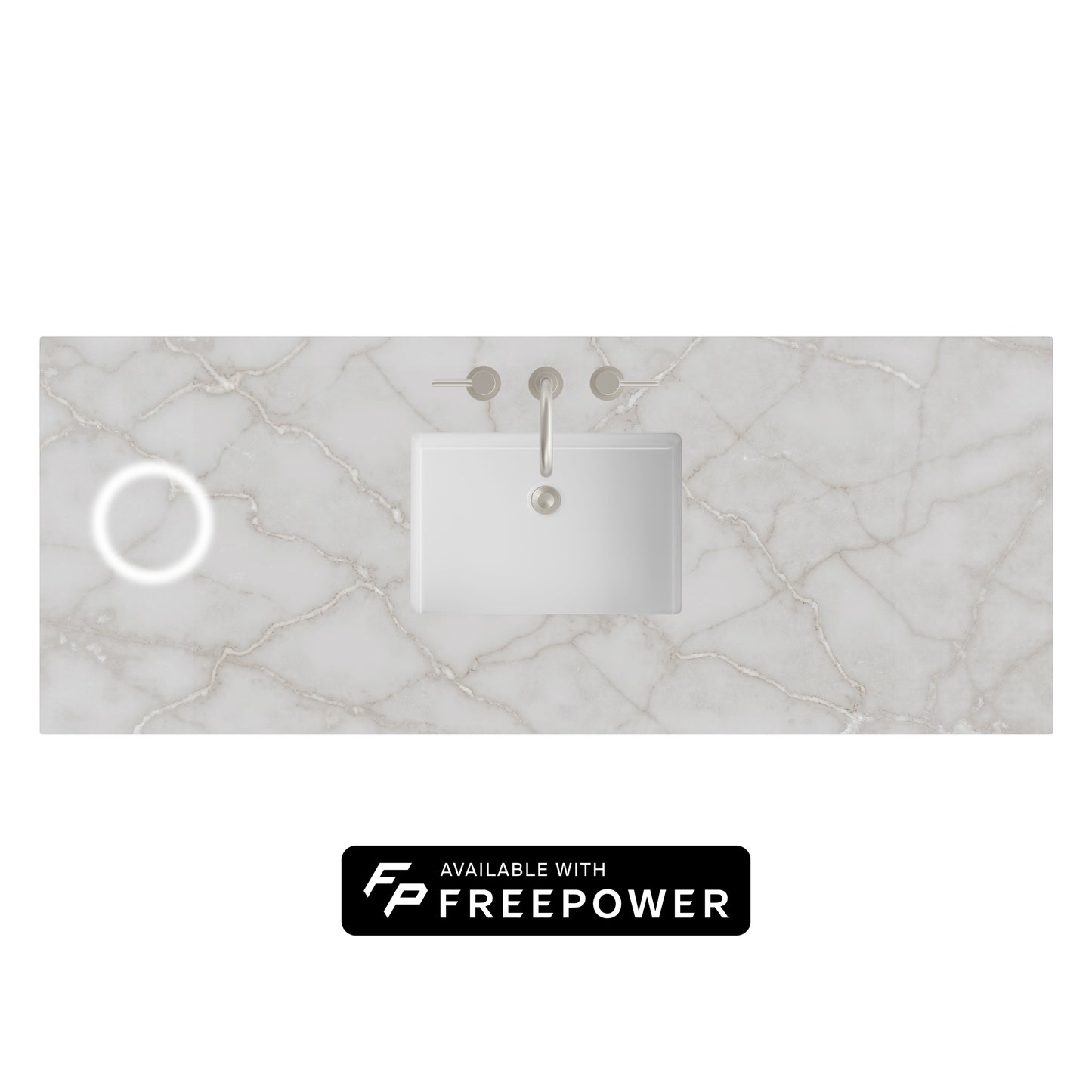 James Martin Vanities 60" Victorian Silver Single 3cm Top With Sink and FreePower Wireless Charger