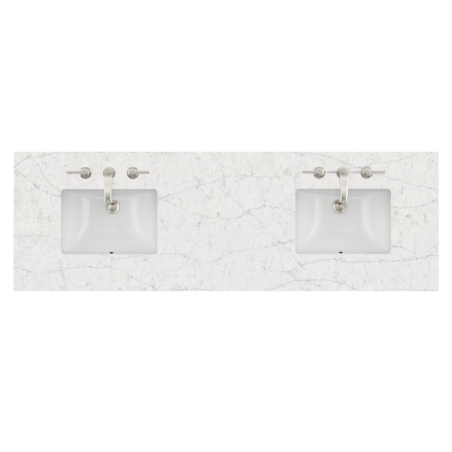 James Martin Vanities 72" Eternal Jasmine Pearl Double 3cm Top With Sink