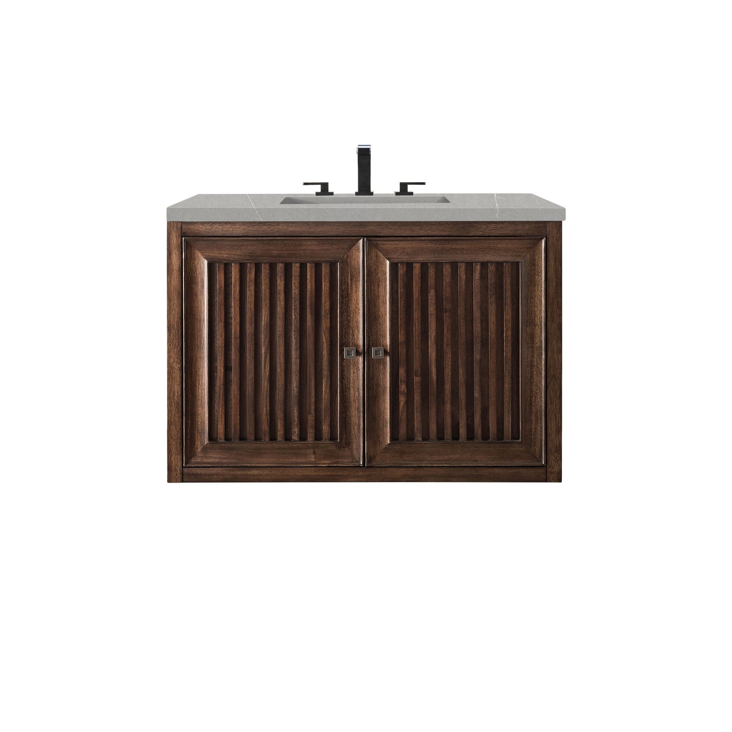 James Martin Vanities Athens 36" Mid Century Acacia Single Vanity Cabinet With 3 cm Eternal Serena Top