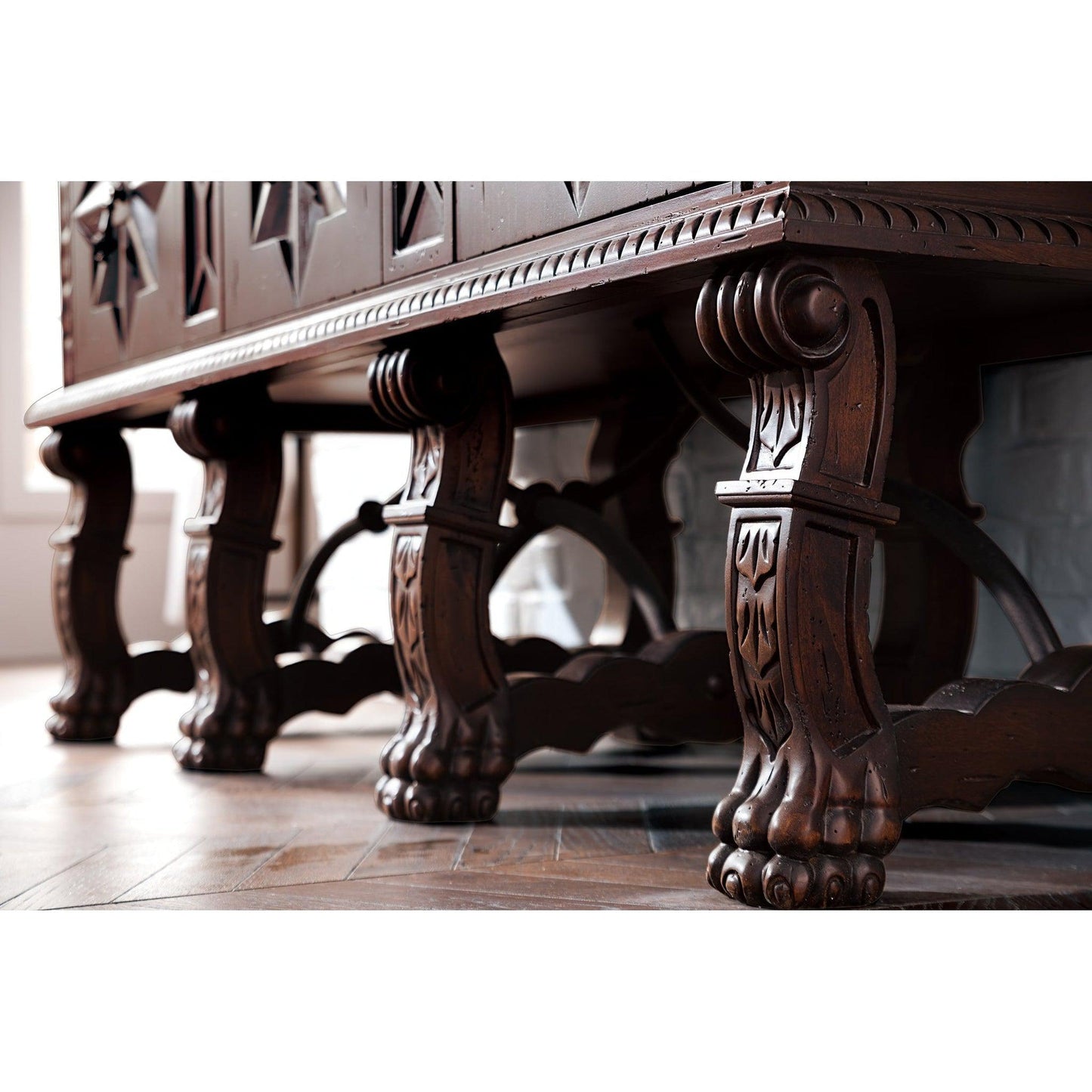 James Martin Vanities Balmoral 60" Antique Walnut Single Vanity Cabinet With 3cm Grey Expo Quartz Top