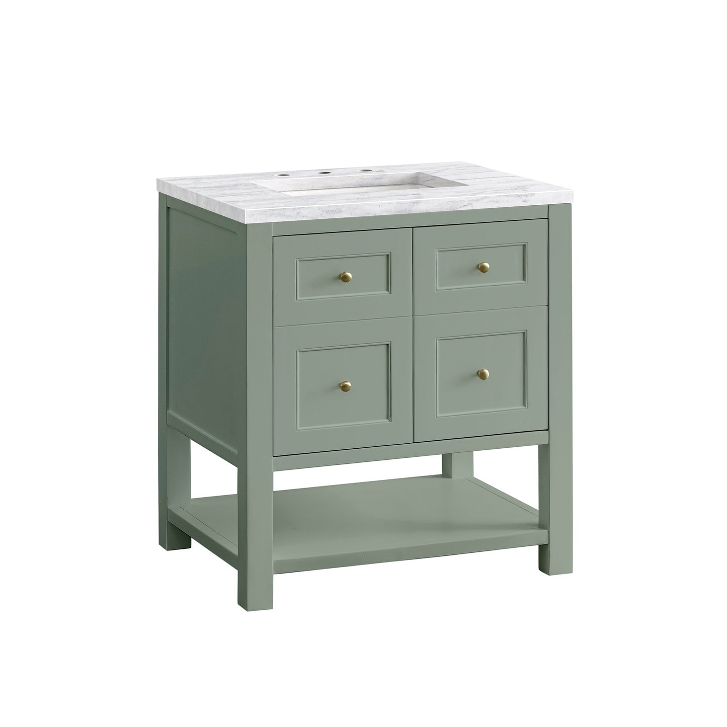 James Martin Vanities Breckenridge 30" Smokey Celadon Single Vanity With 3cm Arctic Fall Top
