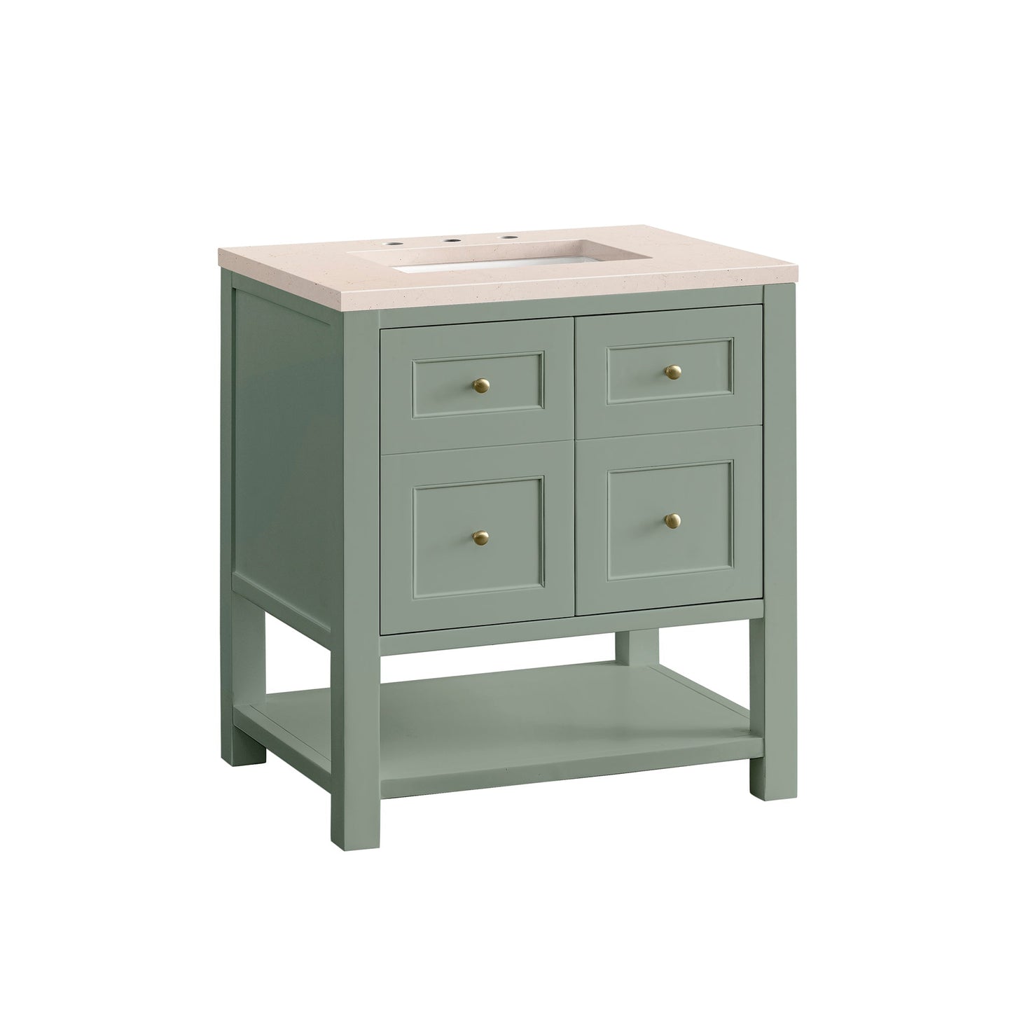 James Martin Vanities Breckenridge 30" Smokey Celadon Single Vanity With 3cm Eternal Marfil Top