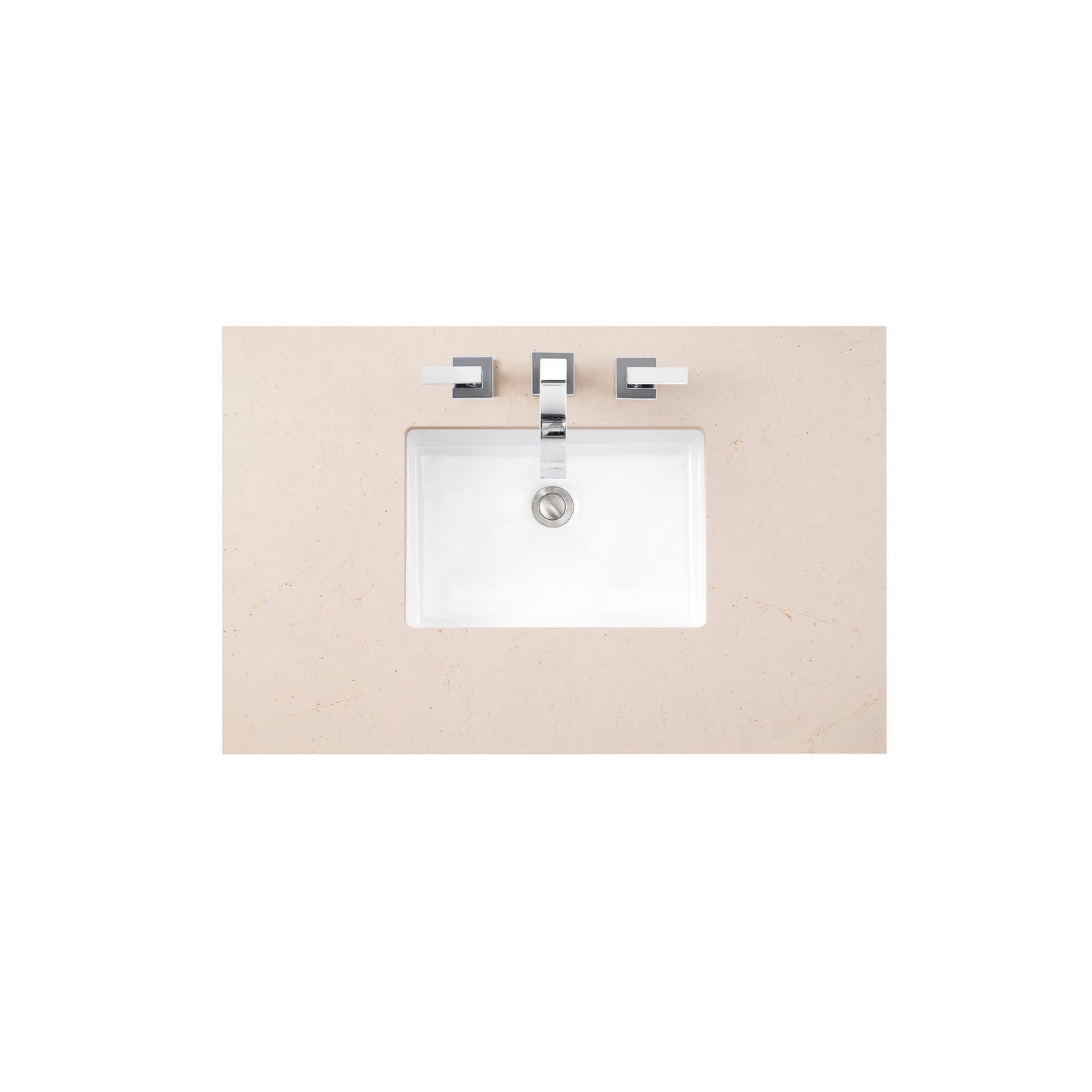 James Martin Vanities Brittany 36" Bright White Single Vanity With 3cm Eternal Marfil Quartz Top