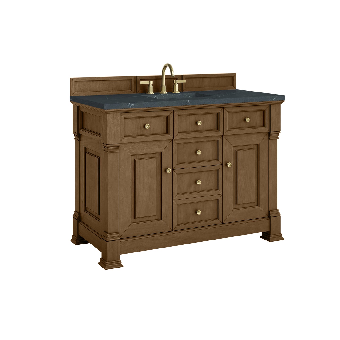James Martin Vanities Brookfield 48" Honey Oak Single Vanity With 3cm Charcoal Soapstone Silestone Top