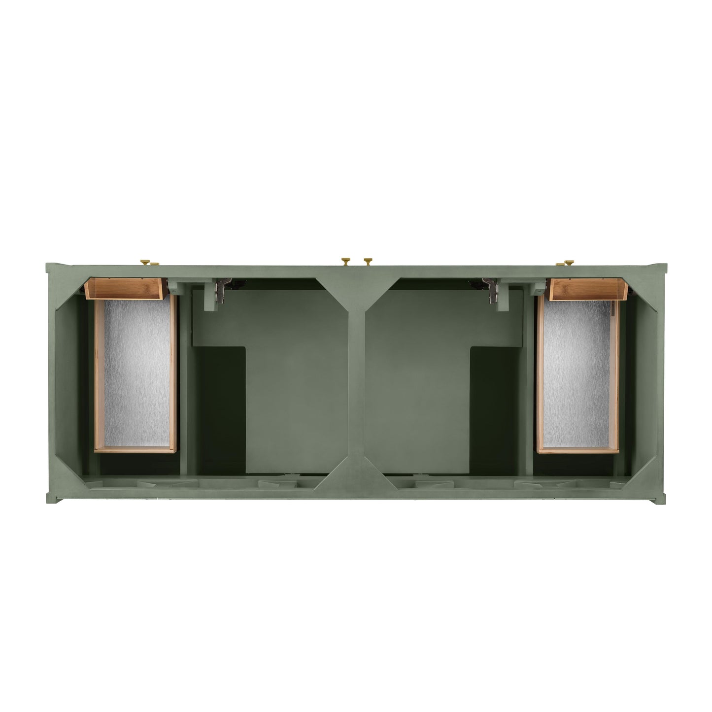 James Martin Vanities Chicago 60" Smokey Celadon Double Vanity With 3 cm Eternal Jasmine Pearl Silestone Top and FreePower Wireless Charger