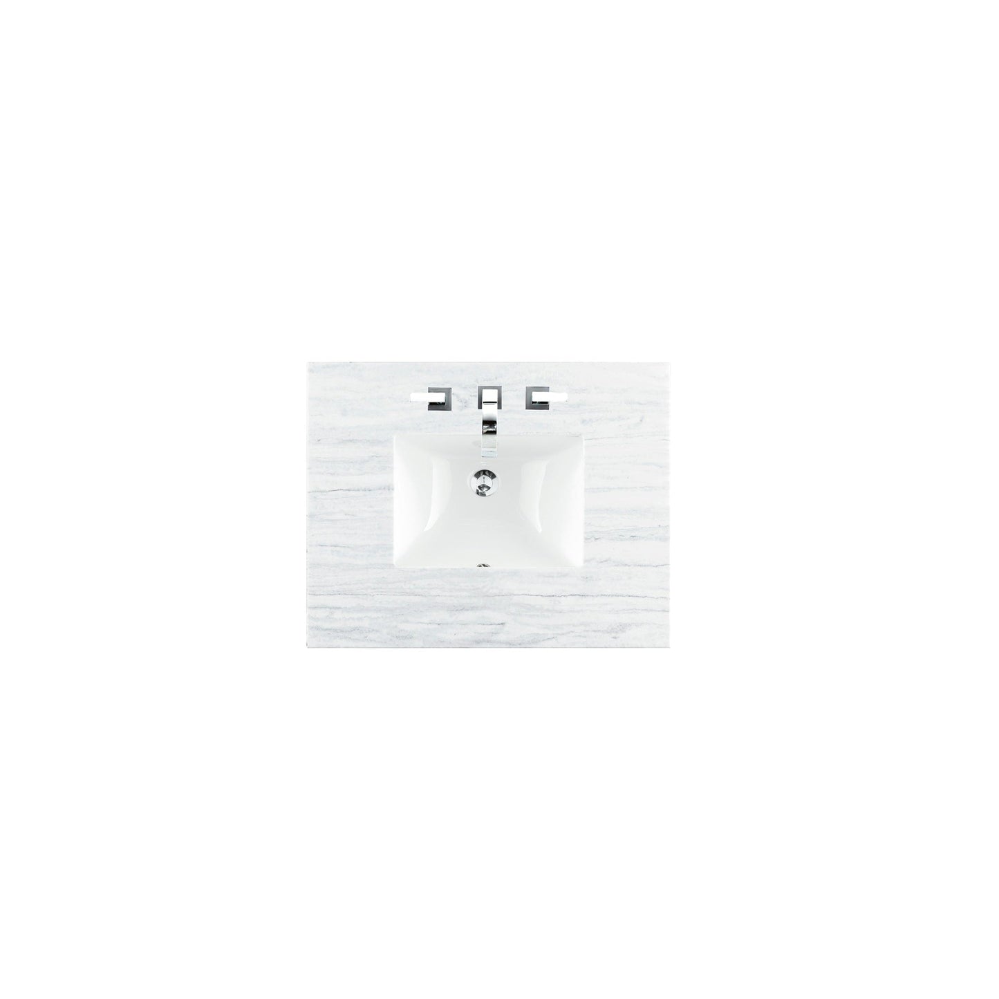 James Martin Vanities Copper Cove Encore 30" Bright White Single Vanity With 3cm Arctic Fall Solid Surface Top