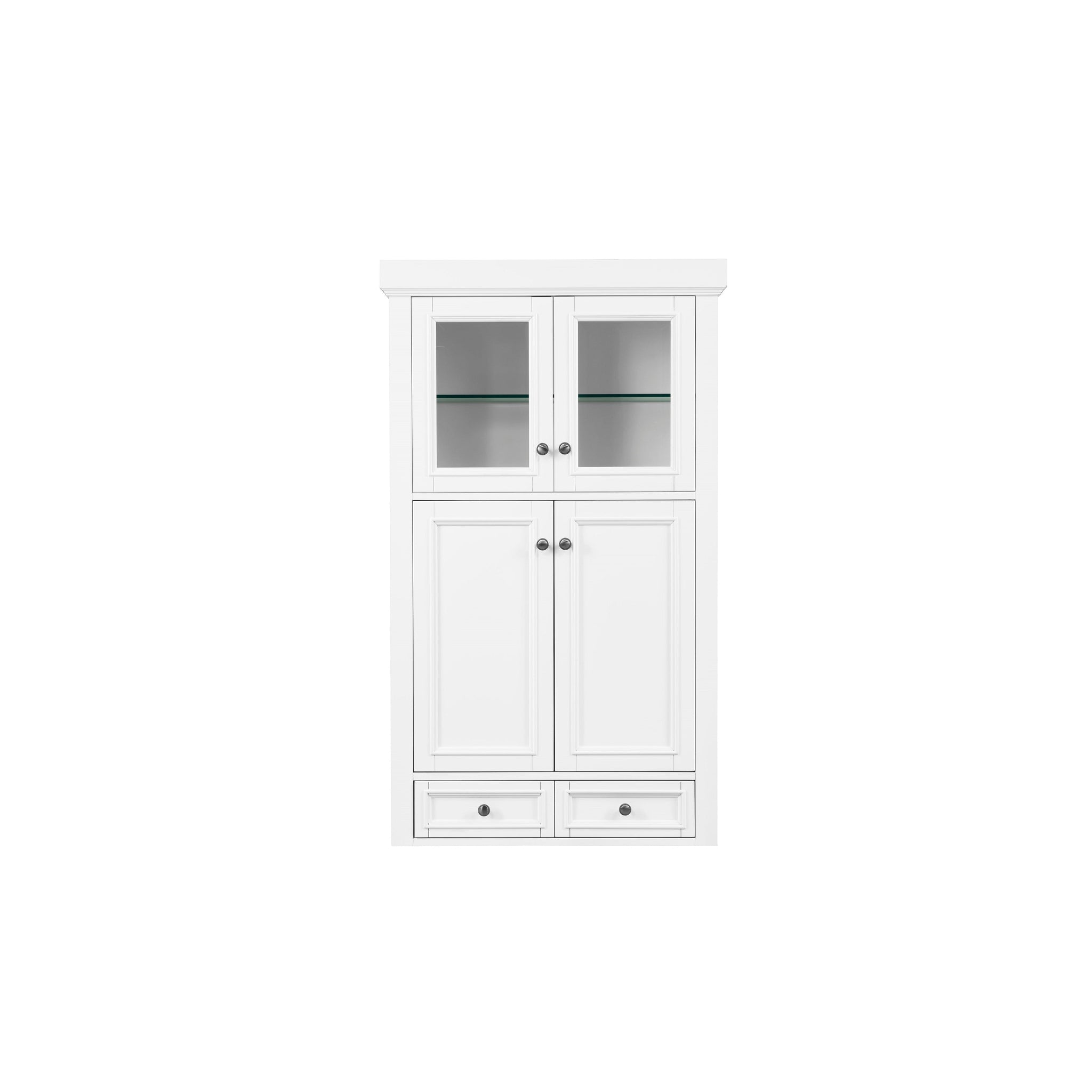James Martin Vanities De Soto 30" Bright White Double Tower Hutch US