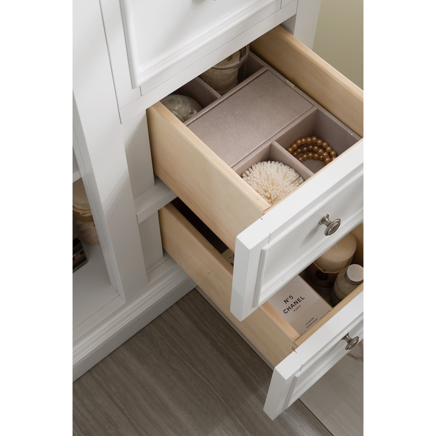 James Martin Vanities De Soto 30" Bright White Single Vanity With 3cm Grey Expo Quartz Top