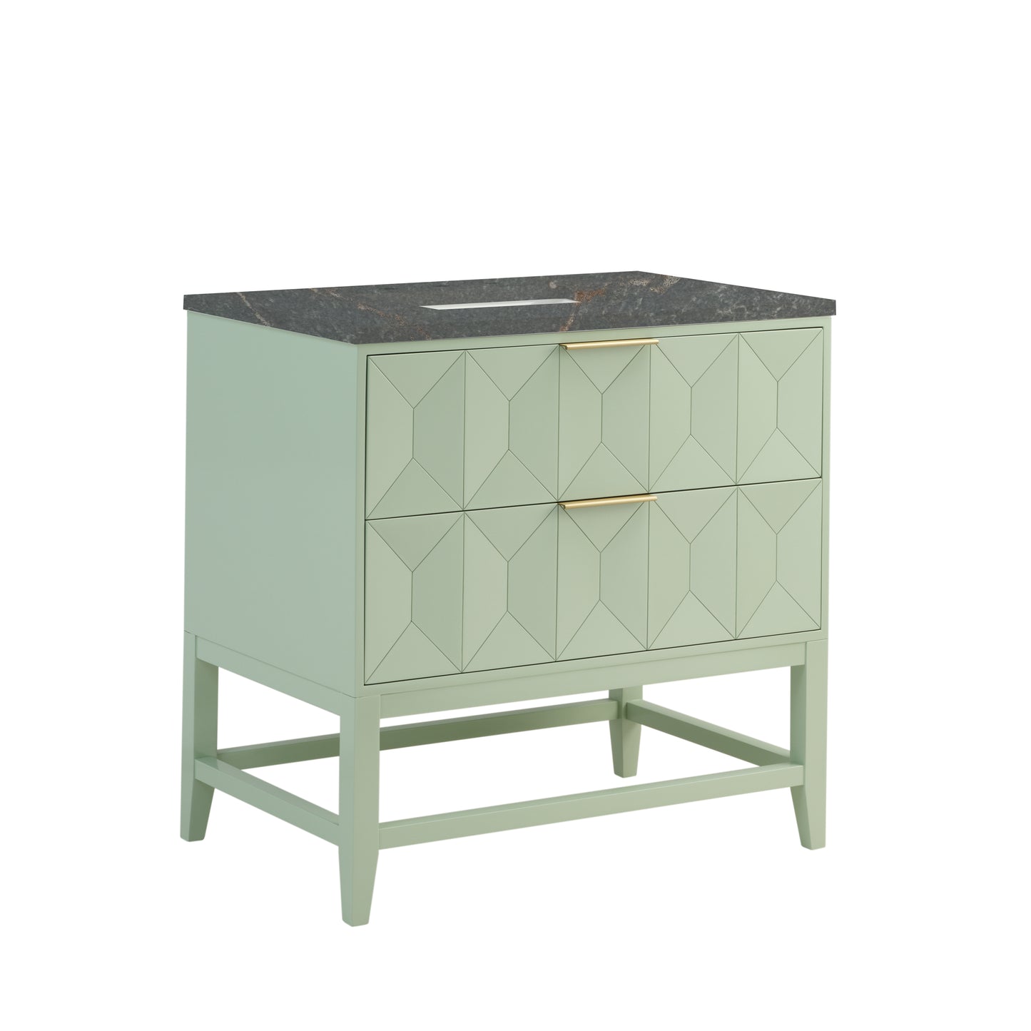 James Martin Vanities Emmeline 36" Pistachio Single Vanity With 3 cm Parisien Bleu Top
