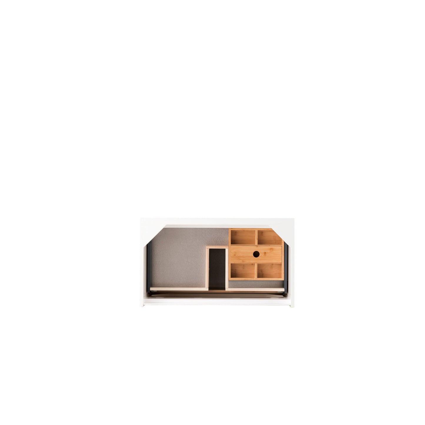 James Martin Vanities Mantova 31.5" Glossy White and Brushed Nickel Base Single Vanity Cabinet